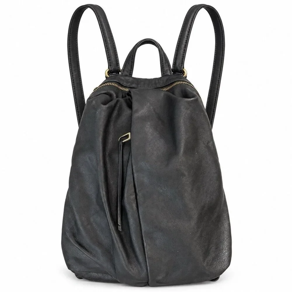 HOBO INT'L Black Leather Merrin Backpack Convertible Shoulder Bag